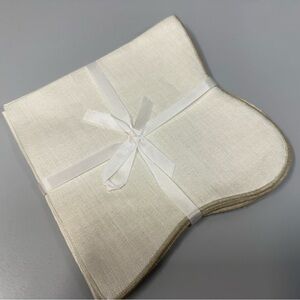 Vintage 100% Linen Table Napkins, Set of 4,